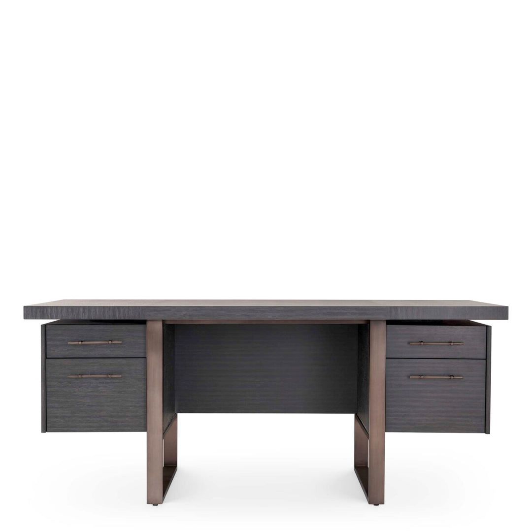 Eichholtz Bureau Canova Charcoal Grey Oak Medium Bronze