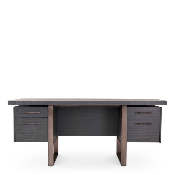 Eichholtz Bureau Canova Charcoal Grey Oak Medium Bronze