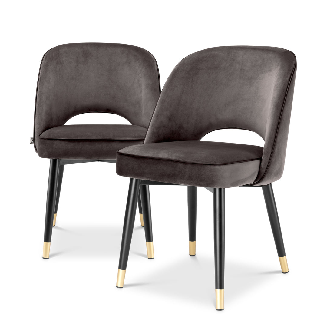 Eichholtz Eetkamerstoel Cliff Set van 2 Savona Grey