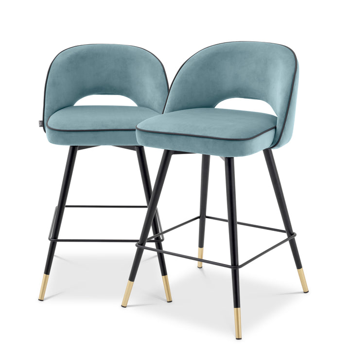 Eichholtz Counterstoel Cliff Set van 2 Savona Blue