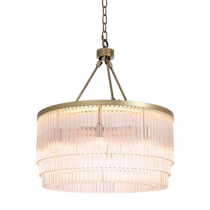 Eichholtz Chandelier Hector S Light Brushed Brass Clear Glass