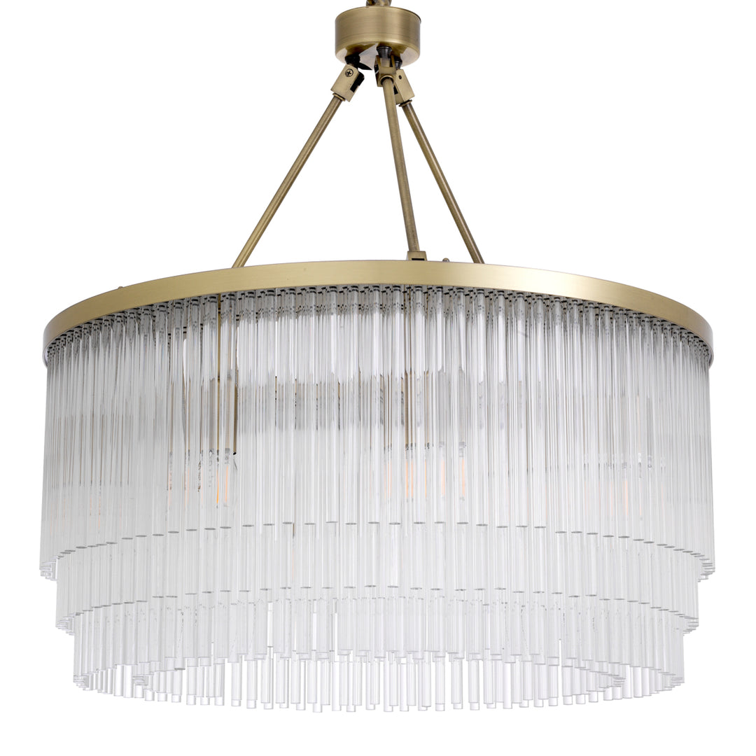 Eichholtz Chandelier Hector S Light Brushed Brass Clear Glass