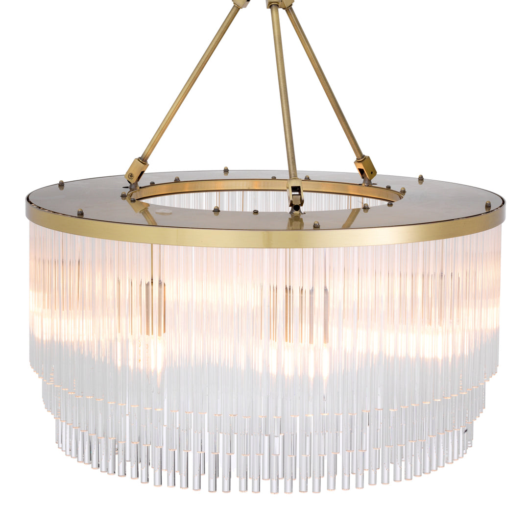 Eichholtz Chandelier Hector S Light Brushed Brass Clear Glass