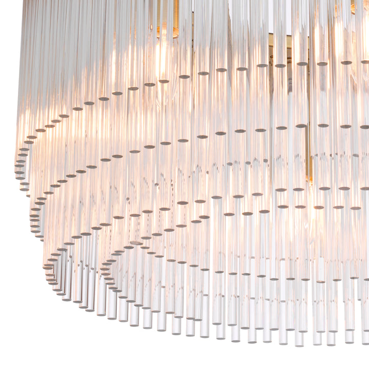 Eichholtz Chandelier Hector S Light Brushed Brass Clear Glass