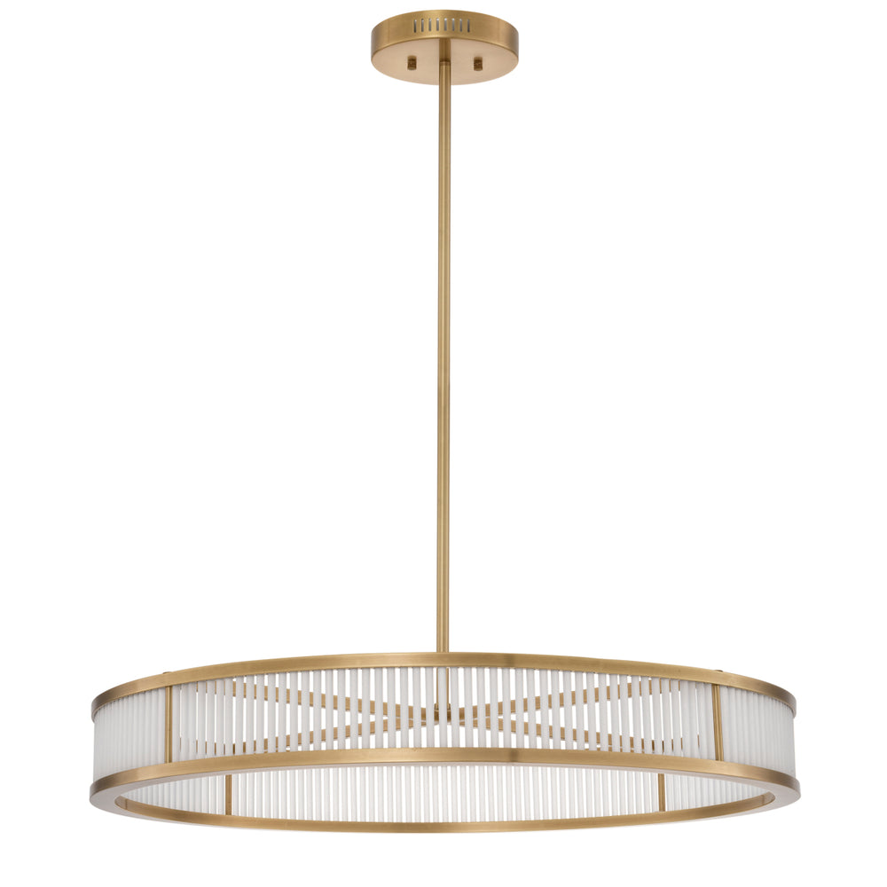 Eichholtz Kroonluchter Thibaud L Antique Brass Frosted Glass