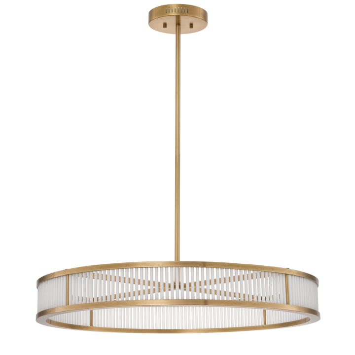Eichholtz Kroonluchter Thibaud L Antique Brass Frosted Glass