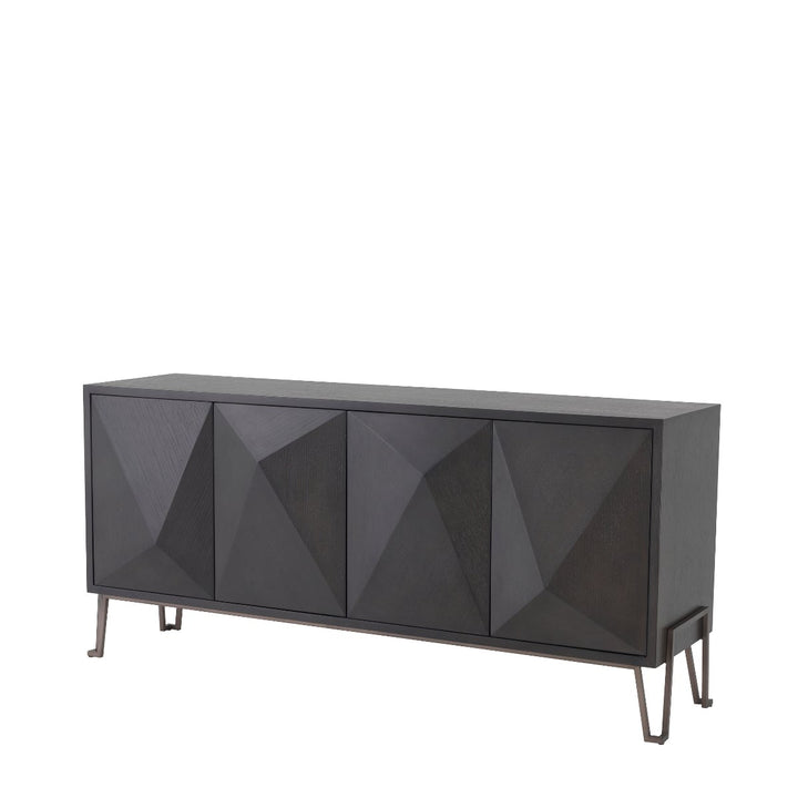 Eichholtz Dressoir Highland Charcoal Brown Oak Medium Bronze
