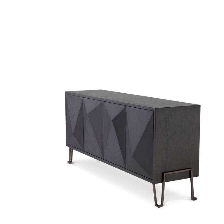 Eichholtz Dressoir Highland Charcoal Brown Oak Medium Bronze