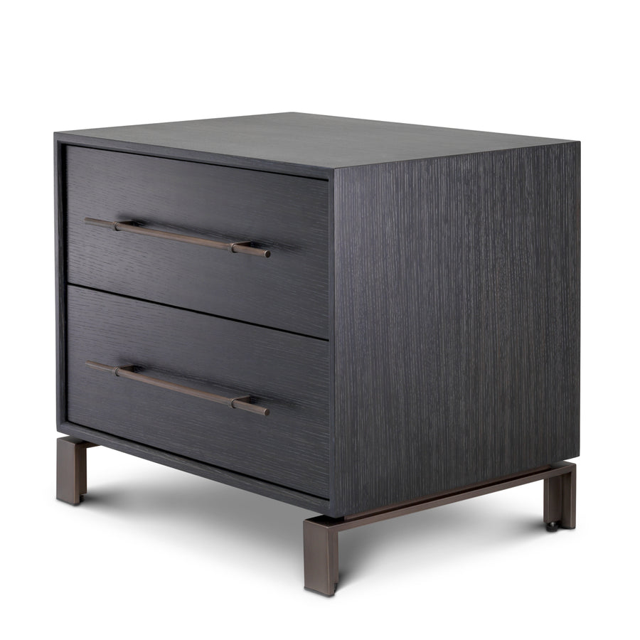 Eichholtz Nachtkastje Canova Charcoal Grey Oak