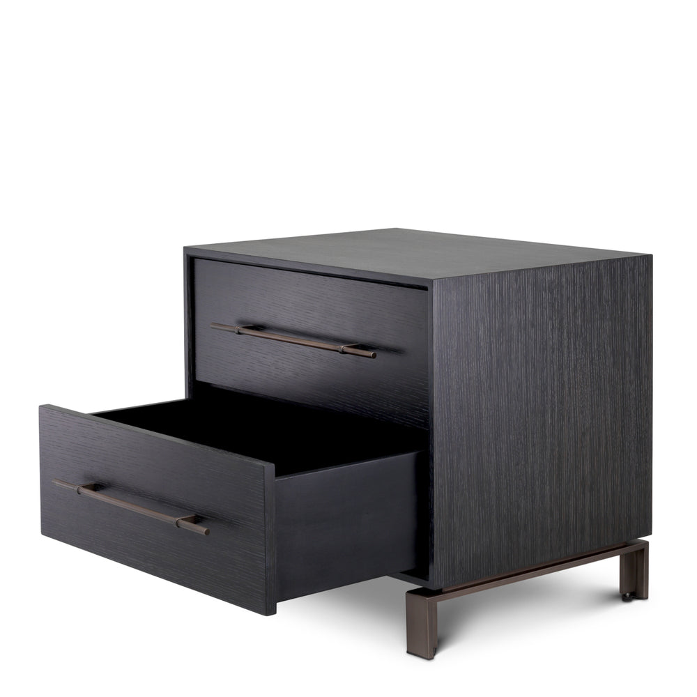 Eichholtz Nachtkastje Canova Charcoal Grey Oak