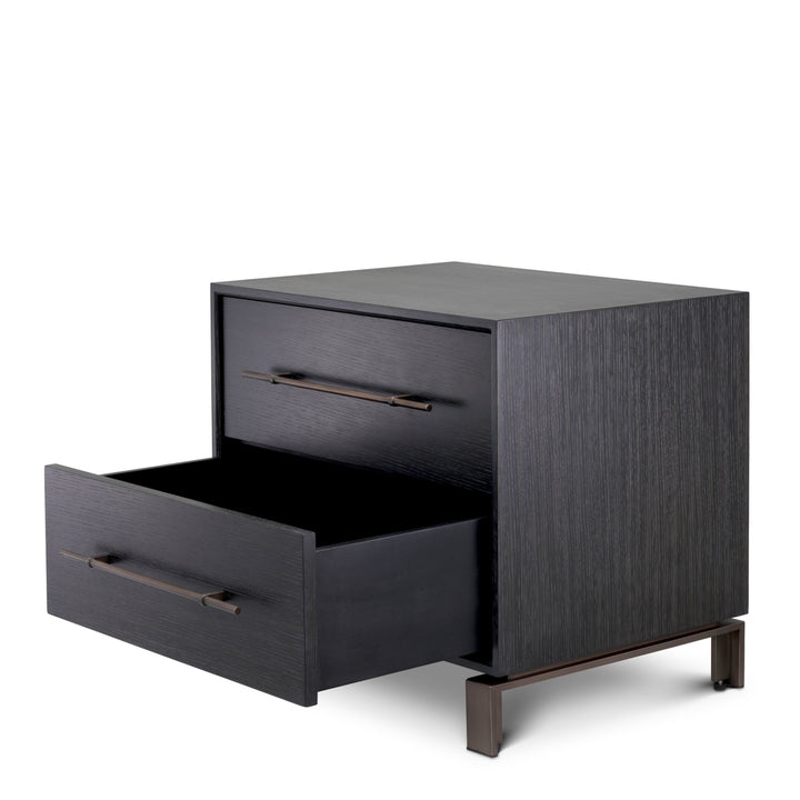 Eichholtz Nachtkastje Canova Charcoal Grey Oak