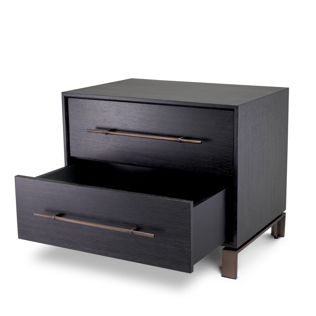 Eichholtz Nachtkastje Canova Charcoal Grey Oak