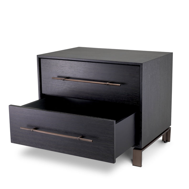 Eichholtz Nachtkastje Canova Charcoal Grey Oak