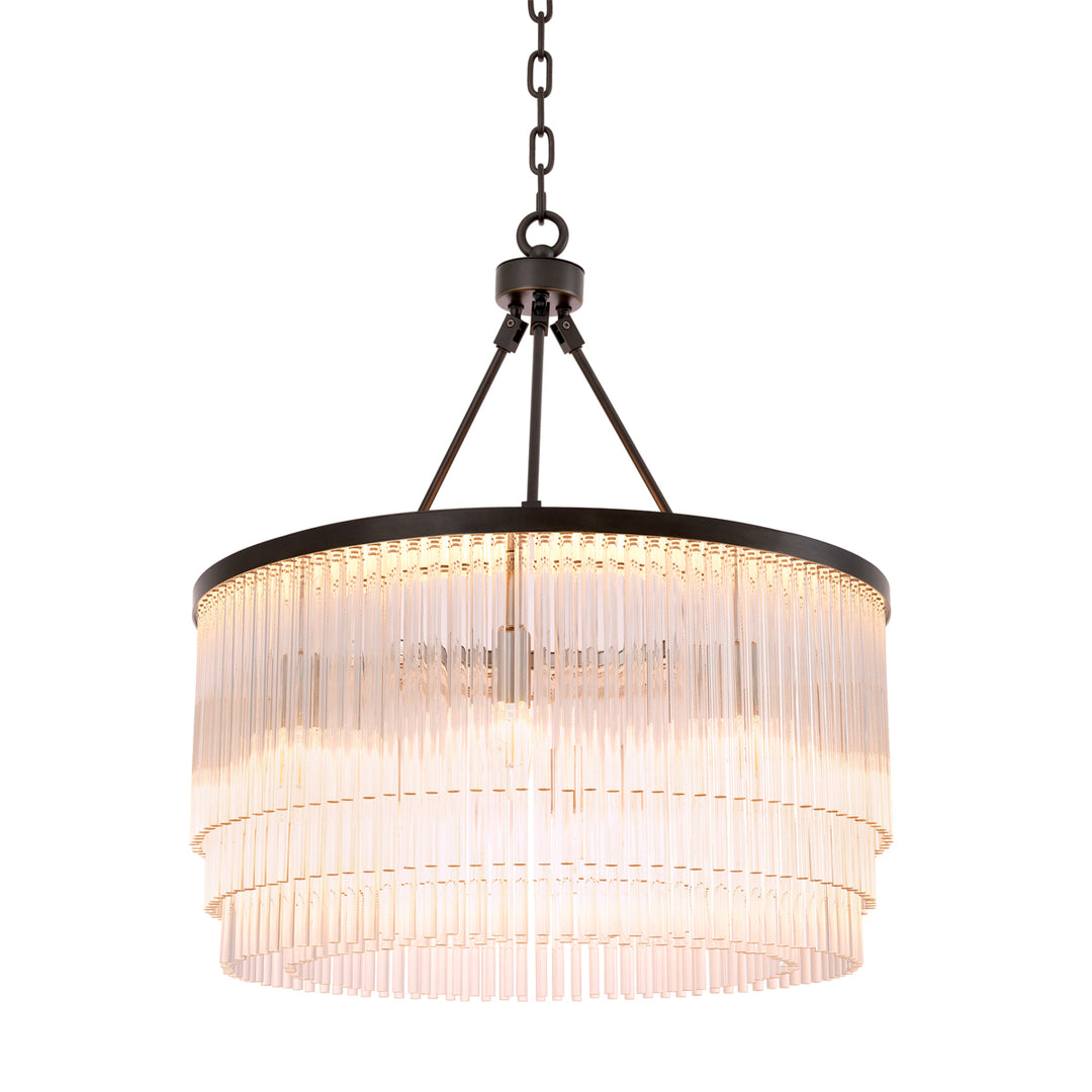 Eichholtz Chandelier Hector S Bronze Highlight Clear Glass