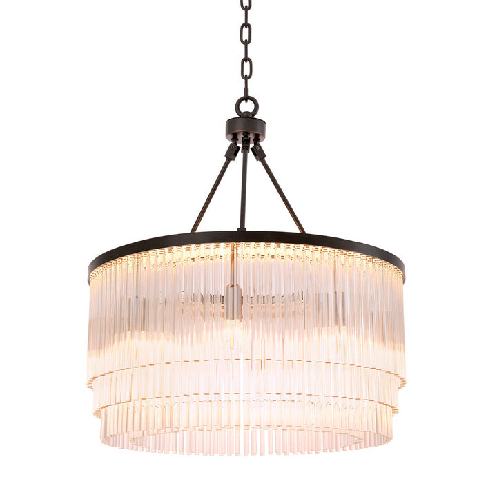 Eichholtz Chandelier Hector S Bronze Highlight Clear Glass