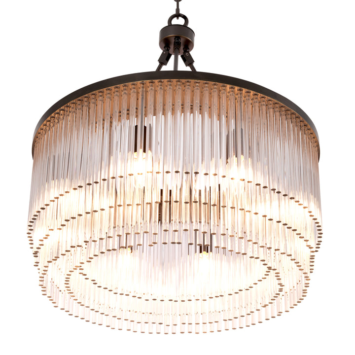 Eichholtz Chandelier Hector S Bronze Highlight Clear Glass