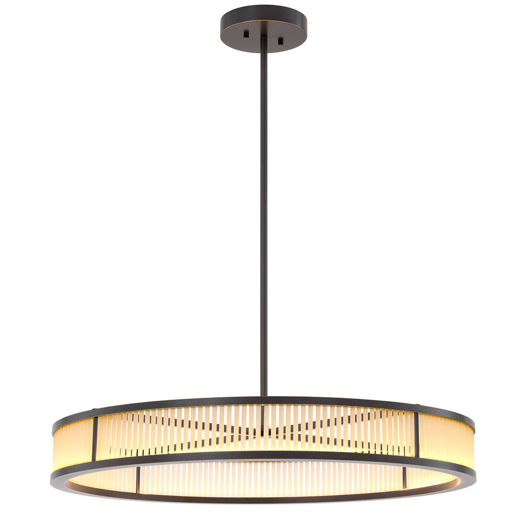 Eichholtz Kroonluchter Thibaud L Bronze Highlight Frosted Glass