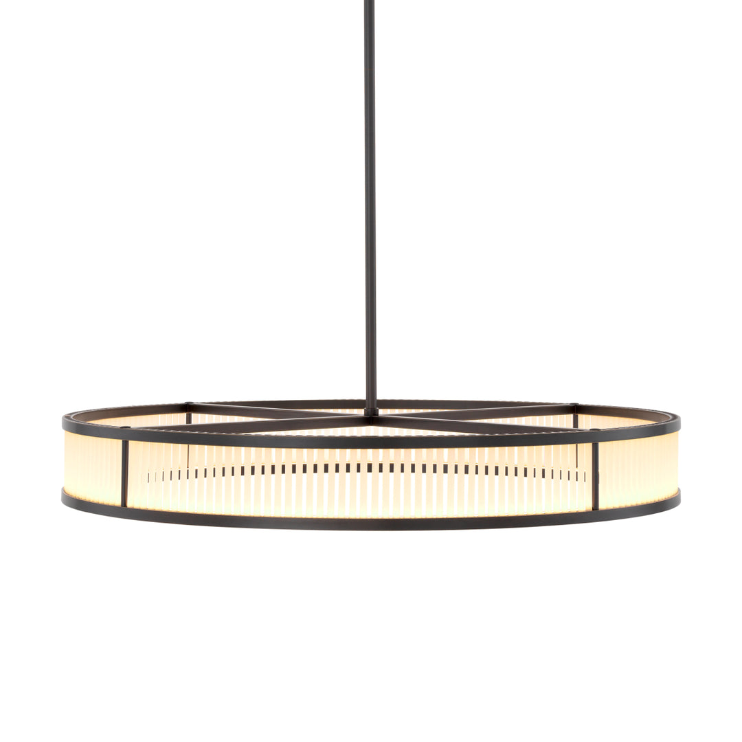 Eichholtz Kroonluchter Thibaud L Bronze Highlight Frosted Glass