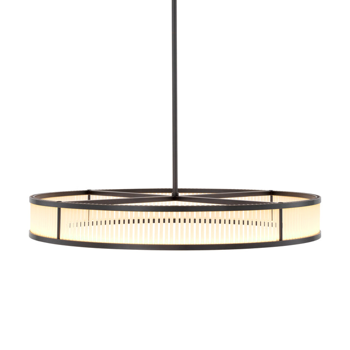 Eichholtz Kroonluchter Thibaud L Bronze Highlight Frosted Glass
