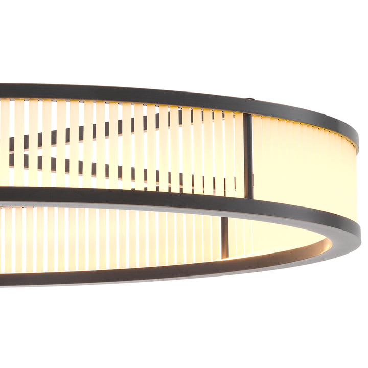 Eichholtz Kroonluchter Thibaud L Bronze Highlight Frosted Glass