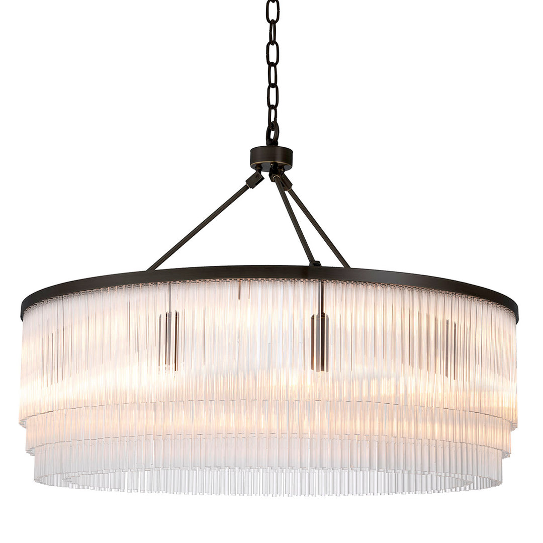 Eichholtz Chandelier Hector L Bronze Highlight Clear Glass
