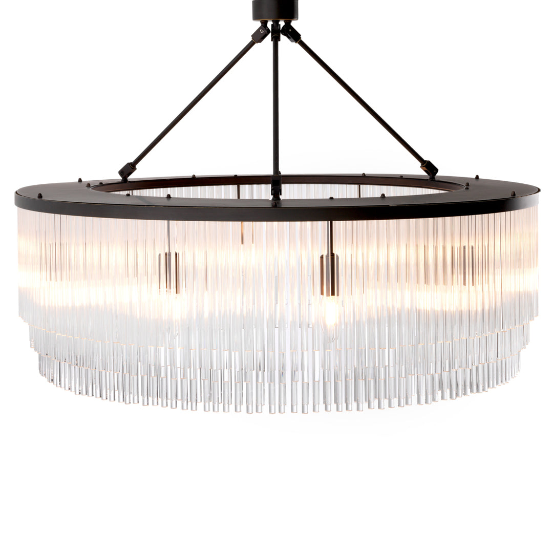Eichholtz Chandelier Hector L Bronze Highlight Clear Glass