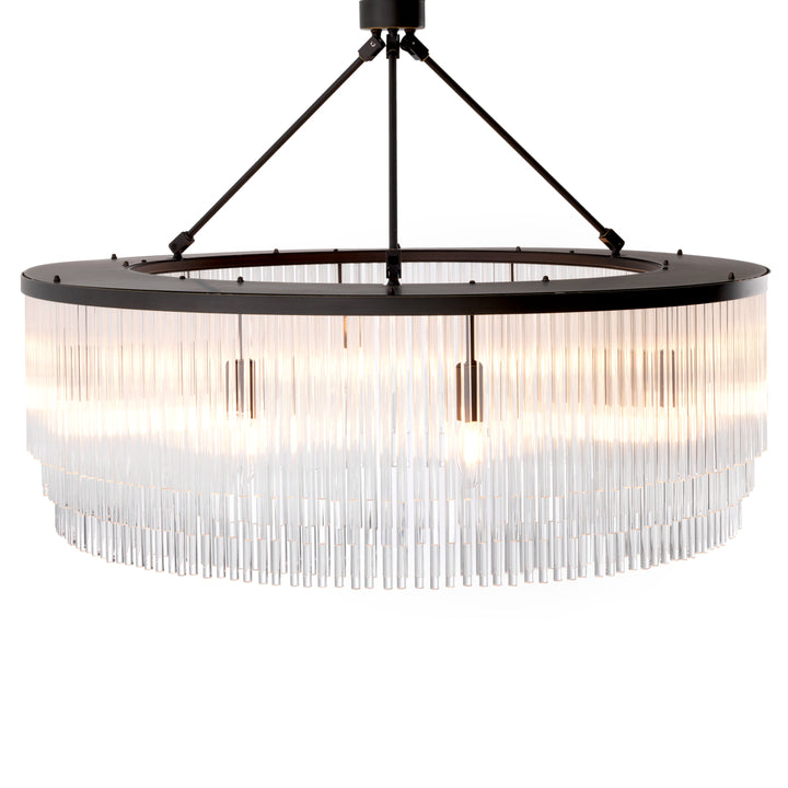 Eichholtz Chandelier Hector L Bronze Highlight Clear Glass