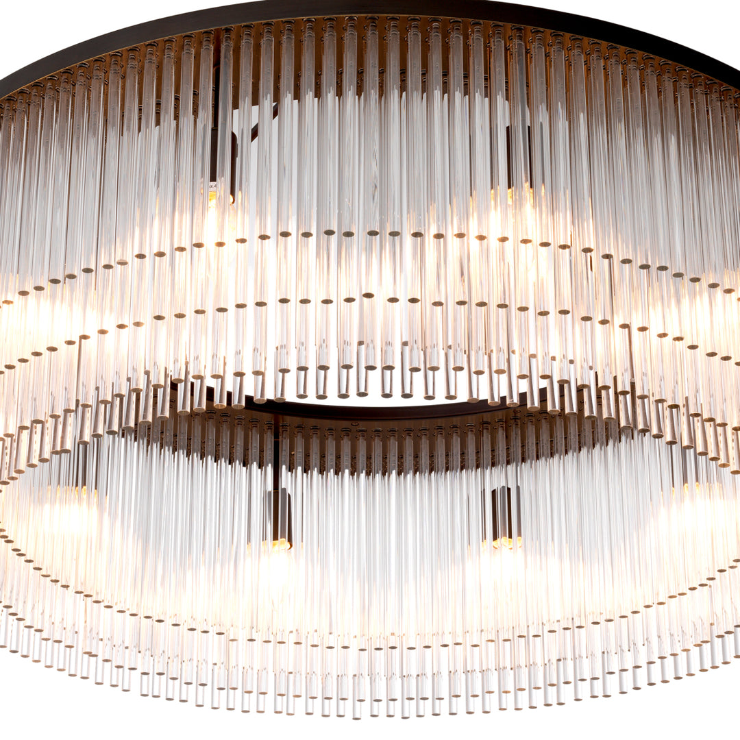 Eichholtz Chandelier Hector L Bronze Highlight Clear Glass