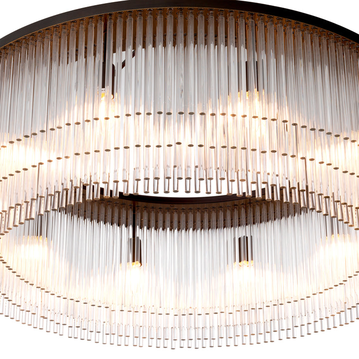 Eichholtz Chandelier Hector L Bronze Highlight Clear Glass