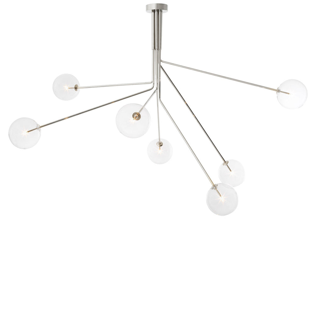 Eichholtz Kroonluchter Topaz Nickel Clear Glass