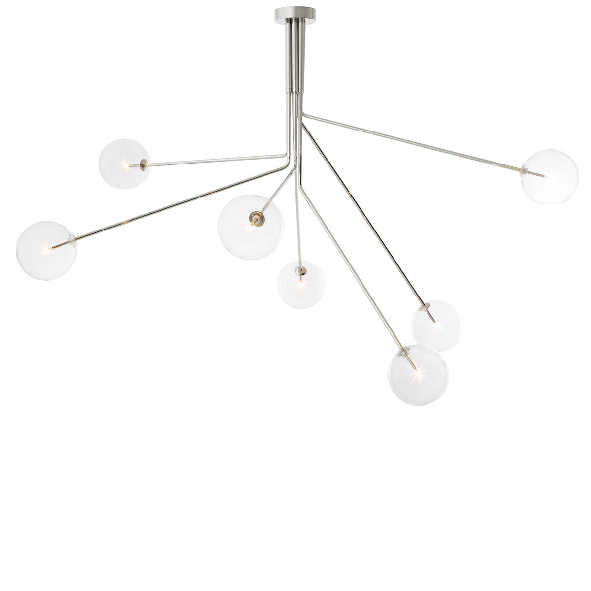 Eichholtz Kroonluchter Topaz Nickel Clear Glass