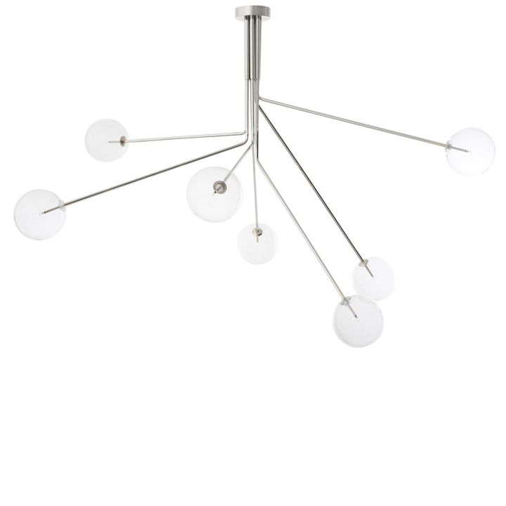 Eichholtz Kroonluchter Topaz Nickel Clear Glass