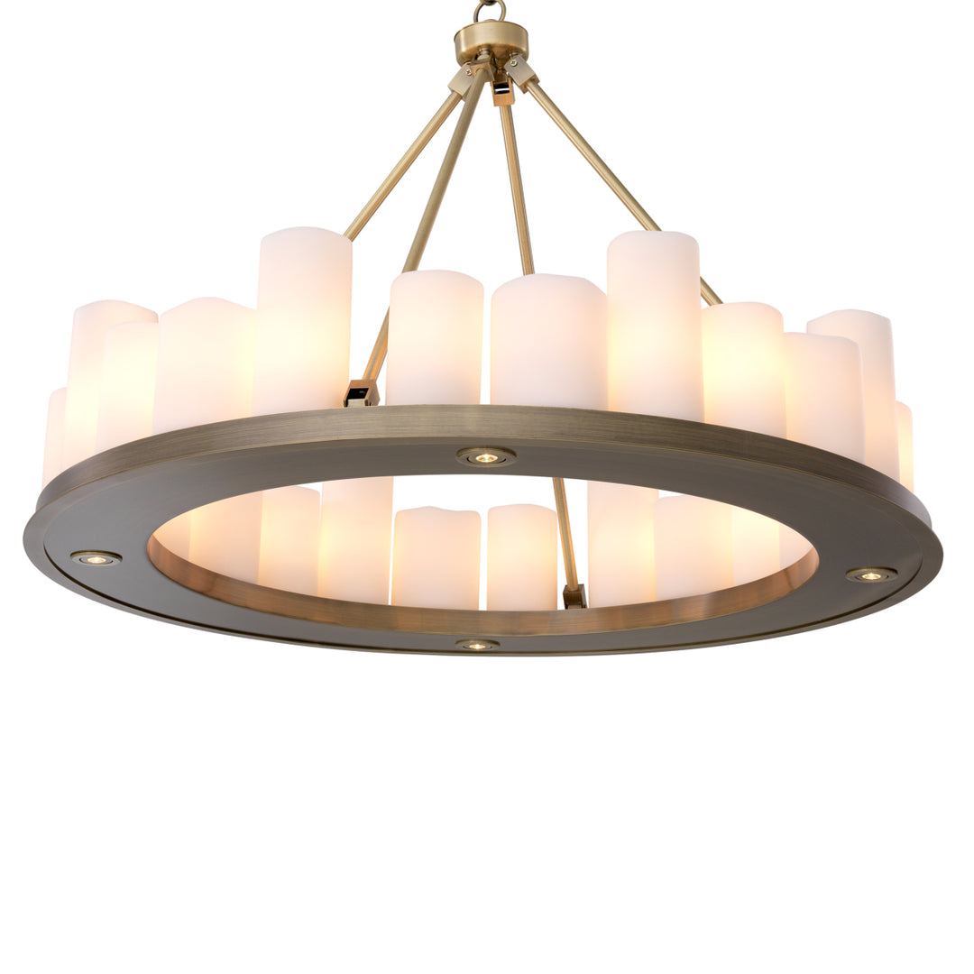 Eichholtz Kroonluchter Commodore Ø90 Light Brushed Brass