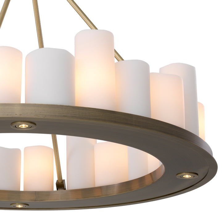 Eichholtz Kroonluchter Commodore Ø90 Light Brushed Brass