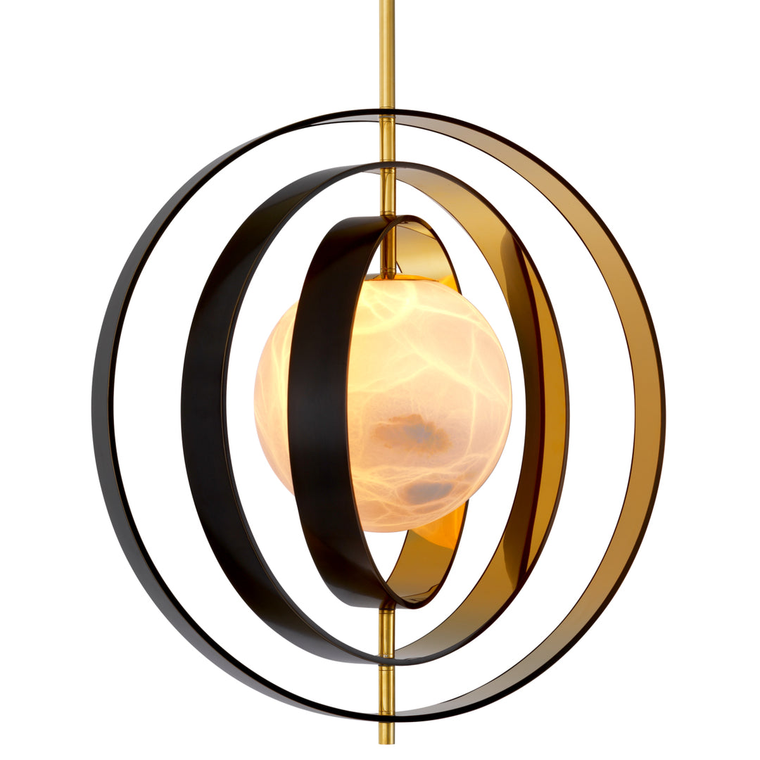 Eichholtz Kroonluchter Pearl Bronze Highlight Gold Alabaster