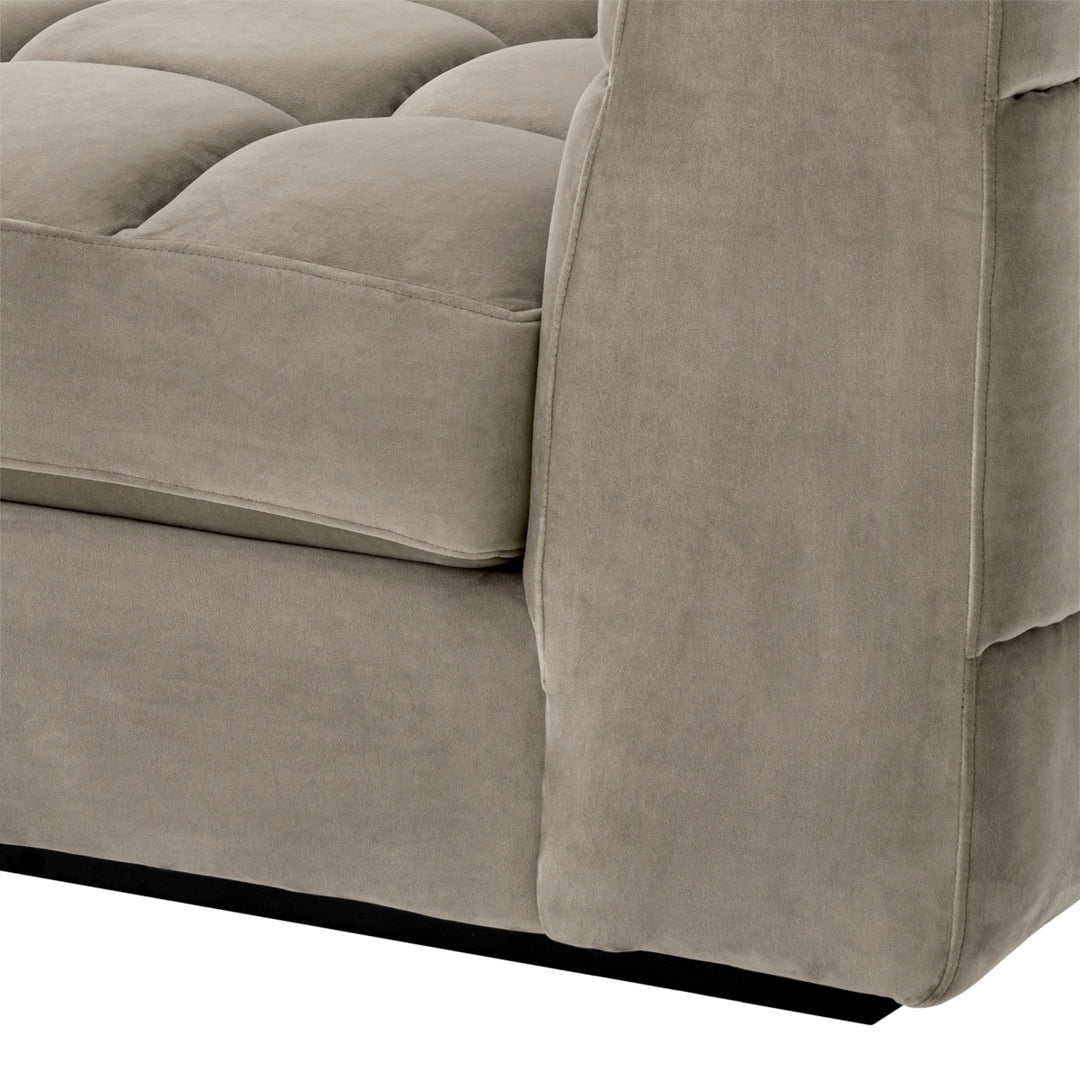 Eichholtz Modulaire Bank Dean midden Savona Greige Velvet