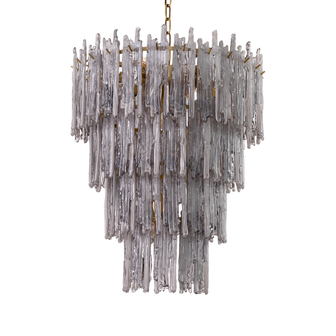 Eichholtz Kroonluchter Saint Roch S Light Brushed Brass Smoke Glass