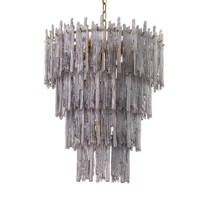 Eichholtz Kroonluchter Saint Roch S Light Brushed Brass Smoke Glass