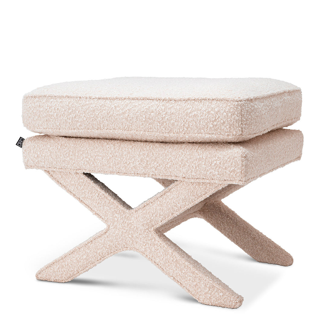 Eichholtz Ottoman Cordoba Bouclé Cream