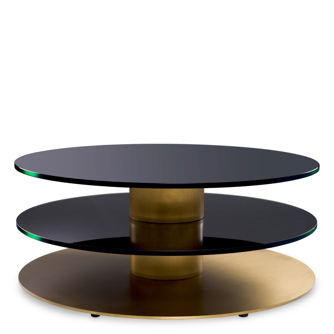 Eichholtz Salontafel Dorado Brushed Brass Black Glass
