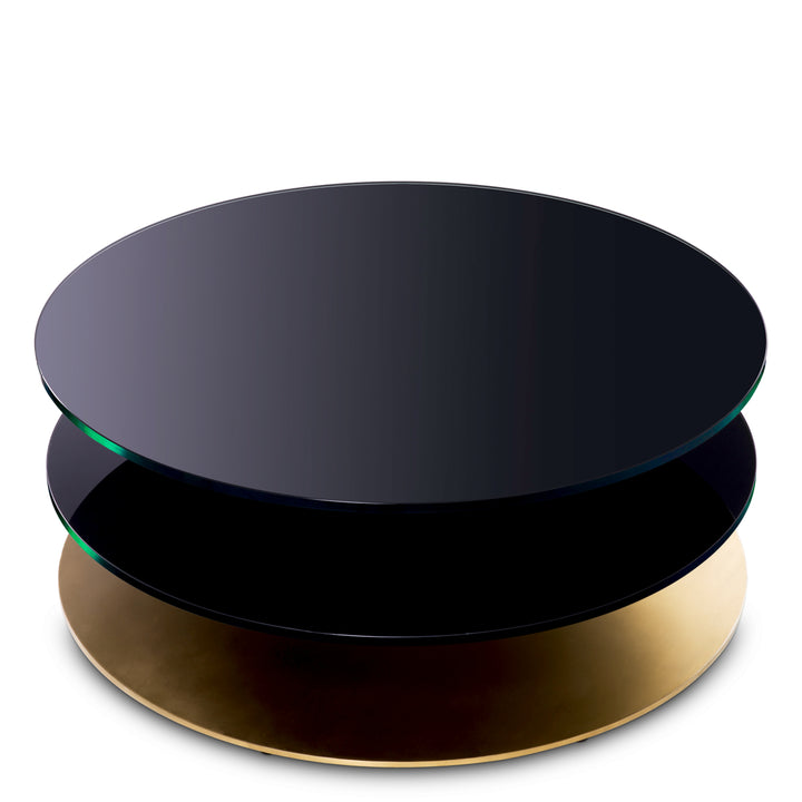 Eichholtz Salontafel Dorado Brushed Brass Black Glass