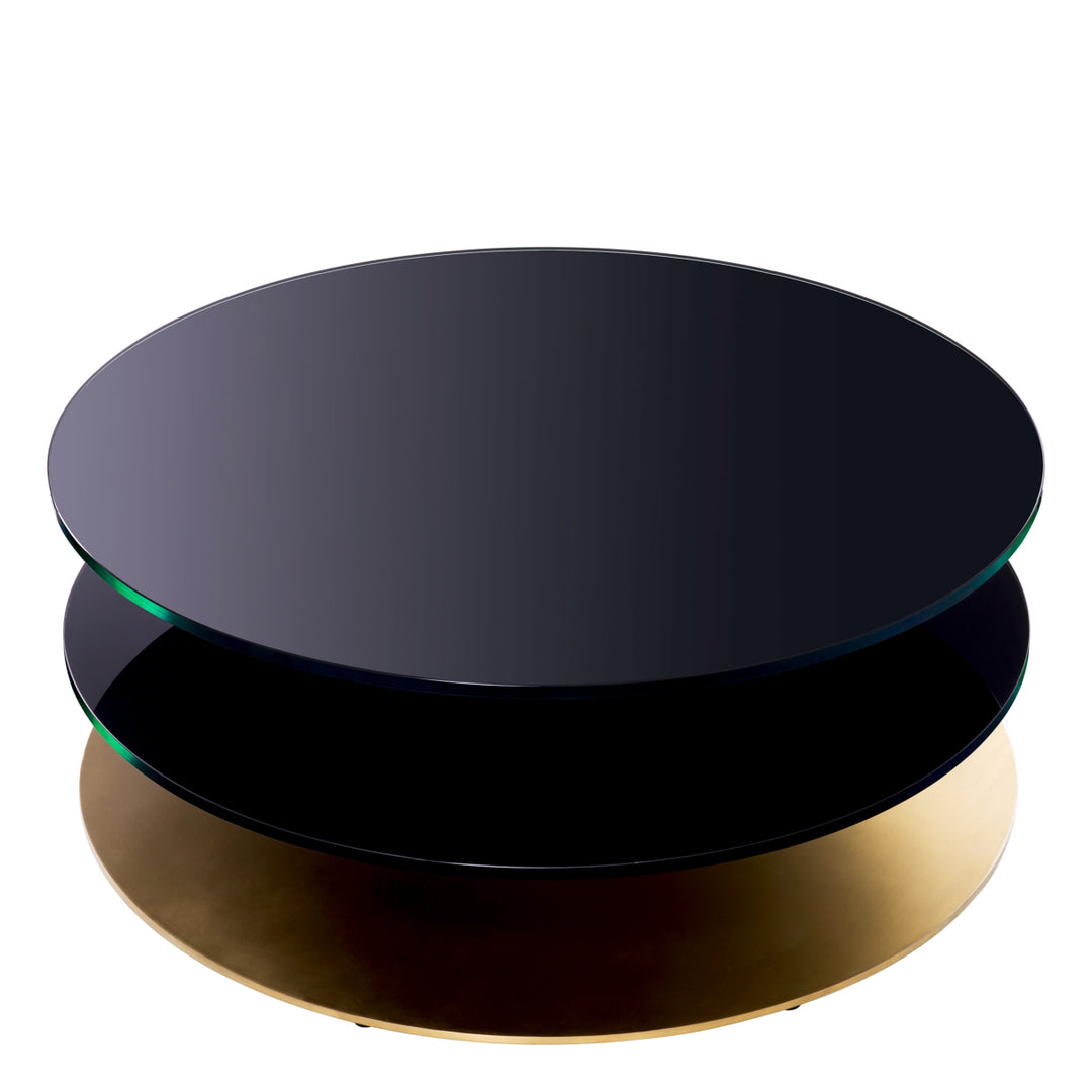 Eichholtz Salontafel Dorado Brushed Brass Black Glass