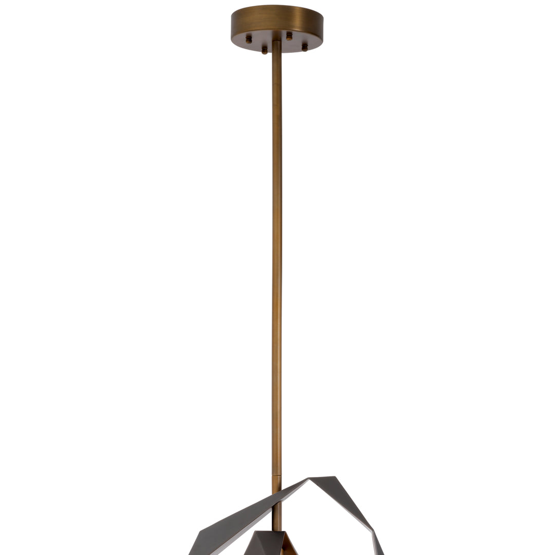 Eichholtz Chandelier Santos Double Gunmetal Antique Brass Alabaster
