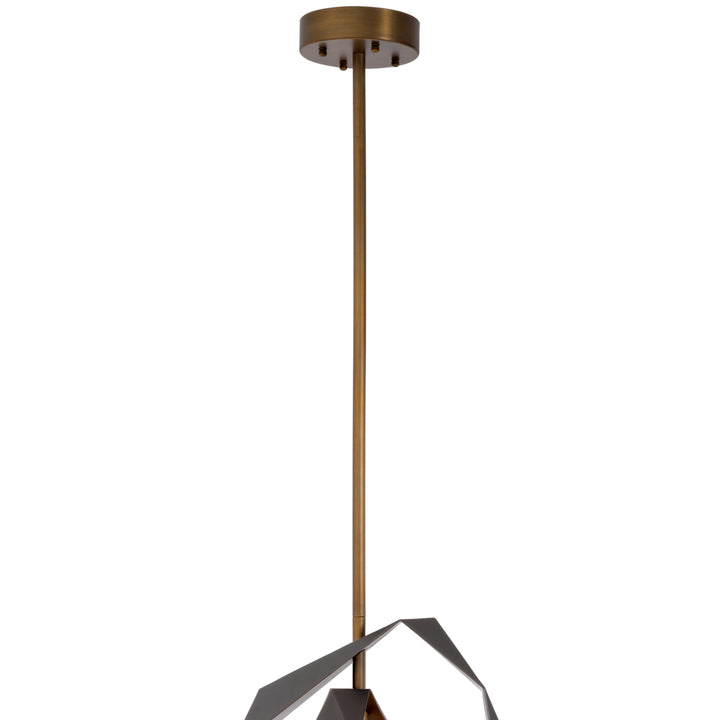 Eichholtz Chandelier Santos Double Gunmetal Antique Brass Alabaster