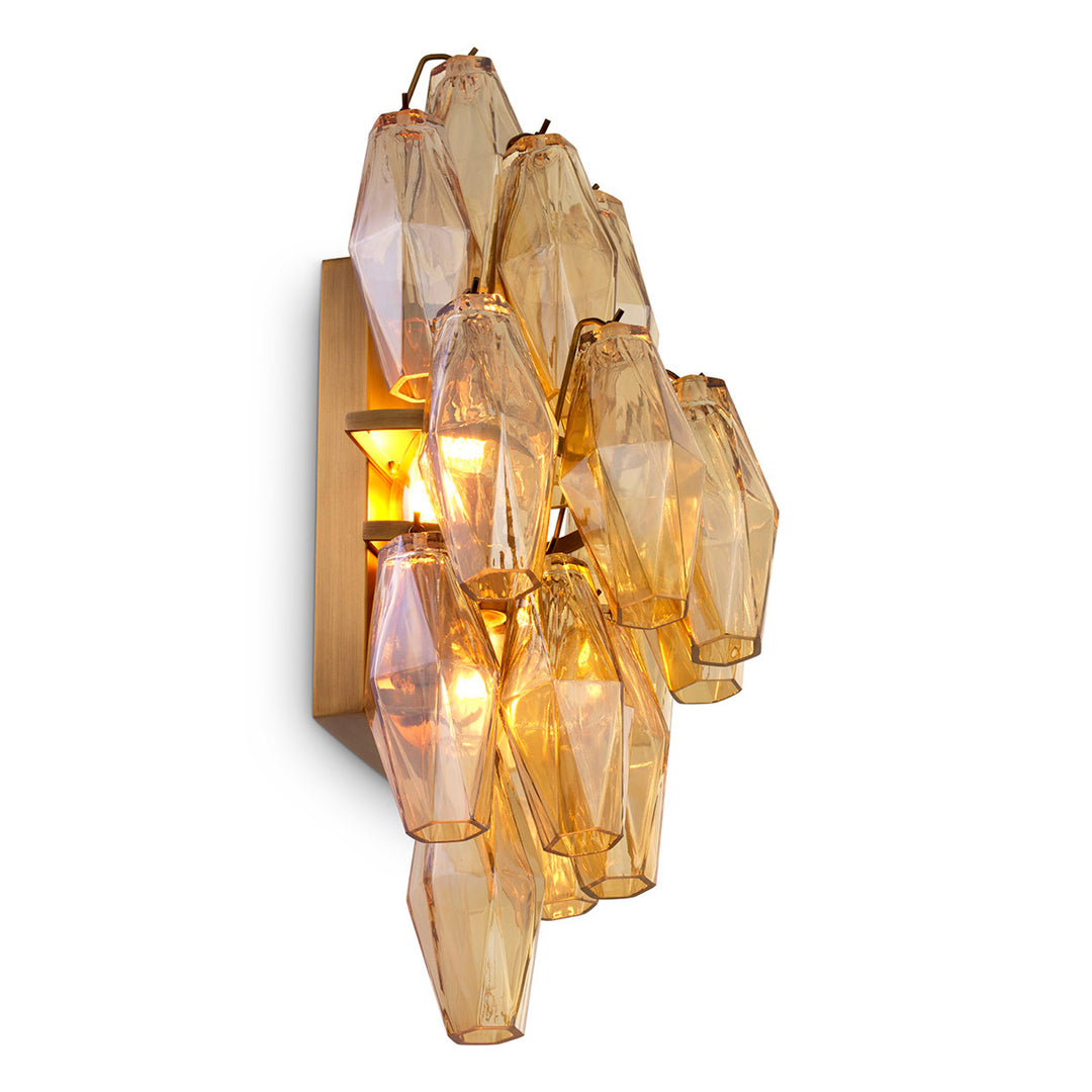 Eichholtz Wandlamp Benini Amber Glass