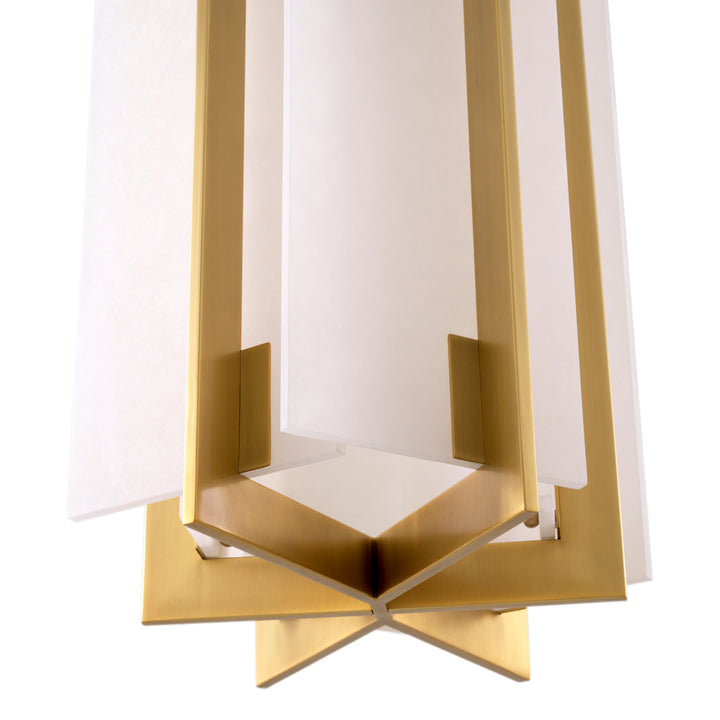 Eichholtz Kroonluchter Lugano Antique Brass Alabaster