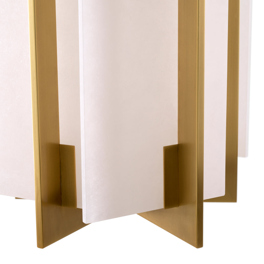 Eichholtz Kroonluchter Lugano Antique Brass Alabaster