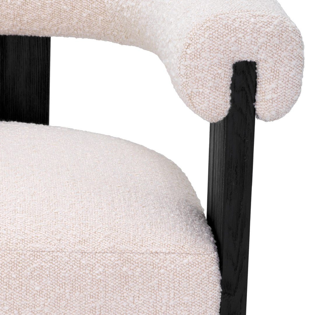 Eichholtz Eetkamerstoel Percy Bouclé Cream