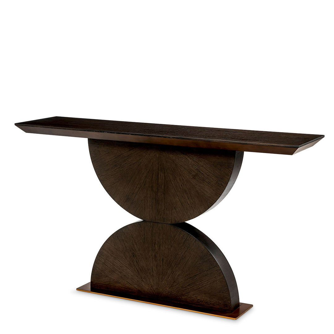 Eichholtz Consoletafel Spring Mocha Oak Brushed Brass