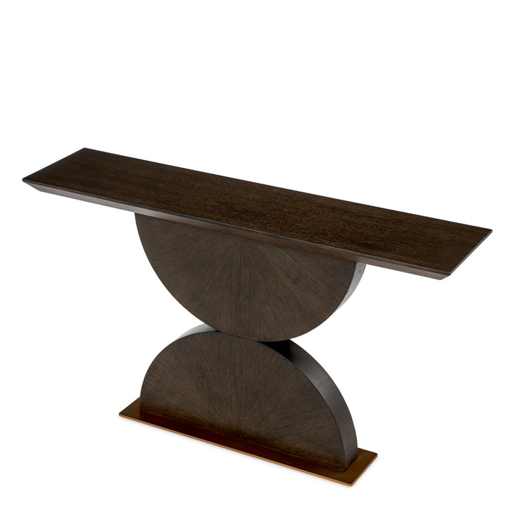 Eichholtz Consoletafel Spring Mocha Oak Brushed Brass